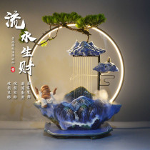 Lucky water ornaments creative rockery fountain cycle humidifier ceramic home office desktop opening gift