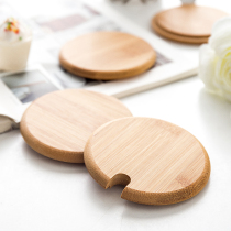 Round universal mug lid Creative Ceramic cup lid Bamboo wooden Eco-friendly teacup Coffee cup Square cup lid