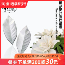 Turning in sugar candy Flower Leaf Mold Gardenia Flowers Gardenia Emulated Leaf Veins silica gel molds