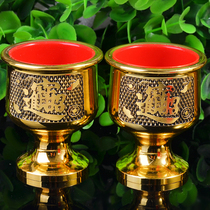 A set of 3 water cups for the Buddha a glass for the God of Wealth a glass for the holy Water Buddhist supplies
