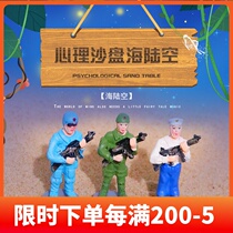 Psychological sand with people sea and air force warrior sand table game ornaments psychological counseling mold