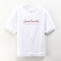 361 round collar short T-shirt woman dress 2021 Fall new 361-degree loose comfortable casual cotton blouse Women short sleeves