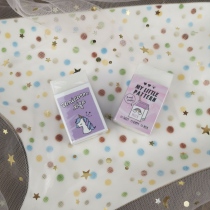 Dream unicorn qualifies the white moon light milk box series eraser in the heart of a Japanese limited number of young girls