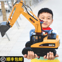 Electric alloy remote control excavator large charging engineering excavator Childrens toy boy gift 6-year-old simulation