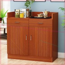  Food storage cabinet household living room solid wood multi-layer kitchen sub-box meal side small vegetable storage with door rice narrow storage power