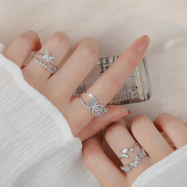 Butterfly Ring Female Fashion Personality Superior Ring Female small crowddesign elegant pure silver ring female Ins tide