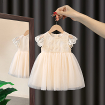 Girls' dress Summer 2022 New foreign girl baby summer dress Children's Peng Peng Zi skirt