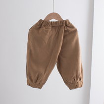 Boy Haren pants childrens spring and autumn models 2021 New Korean version of small childrens trousers boys pants loose Joker