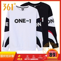 361 Degrees mens 2020 Spring and Autumn New printed letter mens clothes 361 leisure sports round neck sleeve sweater