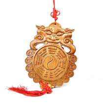 Peach Wood Sword Beast head gossip mirror pendant tiger head bedroom kitchen door to toilet bathroom town house evil spirits