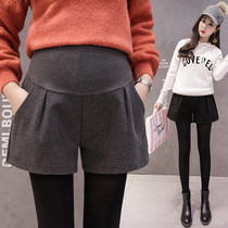 Pregnant women pants autumn shorts 2019 fashion new autumn and winter wear wool pants belly loose wide leg boots women