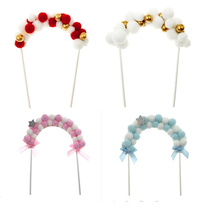 Pink blue ball arch birthday cake decoration plugin rainbow stereo ball birthday party dress plug-in flag swing