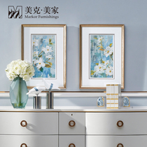 Meike Meijia Xinjia Appreciating Family Love Little Ching Apricot Decorative Painting Wall Decoration Simple American Living Room Sofa Background Hanging Painting