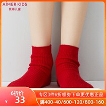 Autumn and winter love children newborn-10 years old boys and girls Children Baby New Year red socks AK3944563