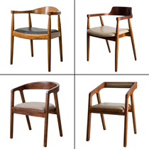 Nordic Solid Wood chair Computer chair Industrial wind chair Simple modern solid wood chair Presidential chair Chair Chair