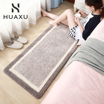  Room bedroom carpet Girl bedside blanket Bed front under the bed floor mat short hair long strip floor mat Household can sleep and sit small