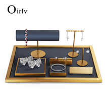 Upscale big brand light extravagant fashion shop with counter jewellery Show Props Ring Earrings SHOW SHELF