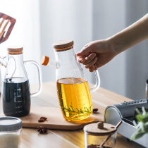 Wanton moon Autumn equinox High borosilicate glass oil pot Household with scale seasoning bottle Kitchen soy sauce bottle Vinegar bottle Oil control bottle