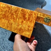 Golden Silk Nanmu Wood First Decorated Box Pure Solid Wood Containing Box Collection Grade Jewelry Box Wedding Gift Classical Chinese