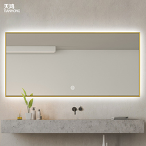 Aluminum frame Smart bathroom mirror LED bathroom mirror with light Wall defogging magnifying makeup bathroom mirror