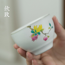 Drinking Ru kiln can raise tea cup single large personal Special Master Cup Open Film tea set ceramic single Cup
