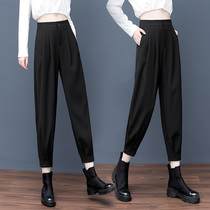 Nine - point Harlen pants spring and autumn pants 2022 new loose radish daddy high waist suit casual smoke tube pants