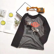 European and American childrens base shirt childrens clothing small boys spring and autumn thin long sleeve stitching color matching base quick dry T-shirt