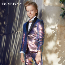 BOERSS boys dress childrens small suit mens suit baby flower girl show dress suit spring and summer