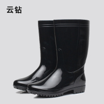 Non-slip Rain Shoes Mens Car Wash Water Shoes Fashion Water Boots Rain Boots Men Midtubes Waterproof Working Fishing Shoes Abrasion Resistant