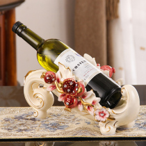 Real Decoration Red Wine Rack Pendulum ceramic European Pendulum Piece Wine Bottle Shelf Wine Cabinet Living-room Creative Decoration Furnishing