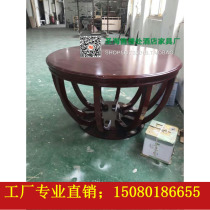 Hotel feng shui furniture lobby flower table neoclassical dining table European large round table postmodern hall display table