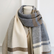  2021 new knitted cashmere scarf womens spring and autumn thin Korean version of wild shawl dual-use winter outer small bib