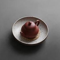 Sixhall Japanese hand - made ceramic pot with purple jar pot pallet dry bubble pot cushion is tea - ceramic accessories