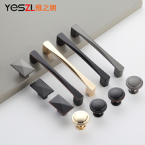 Elegant Lang Handle Cabinet Doors American Black Cabinets Golden Nordic Modern Minimalist Drawers Cupboard door handles
