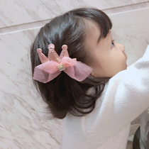 Korean childrens crown hair hoop Princess cute girl hair accessories baby Korean Crown little girl hair card head accessories