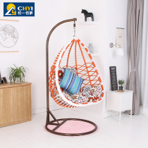 Outdoor hanging chair sling basket rattan chair adult indoor swing rocking chair home balcony single nest lazy chair rocking basket chair
