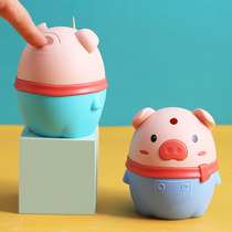 Press Toothpick Box Creativity Automatic Pop-up Nordic Cartoon Restaurant Personality Toothpick Cylinder Home Upscale Toothpick Jar