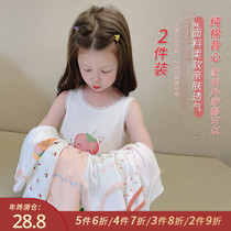 Foam home childrens clothing 2021 new girls summer clothes children pure cotton vest baby foreign air harness vest Summer thin