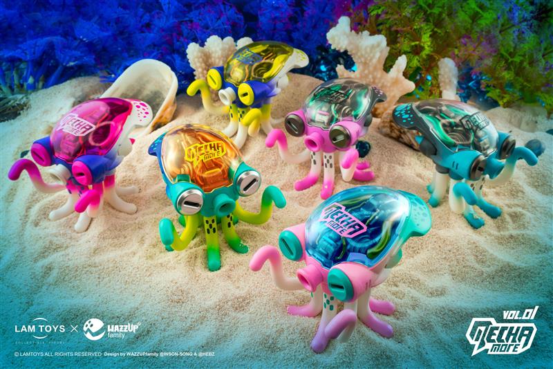LAMTOYS WAZZUPbaby Moer generation blind box series mechanical octopus tide play eight catch fish hand do car