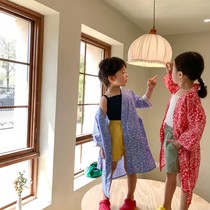 xxxxkidds children jacket summer style male and female child long sleeve sunscreen children new retro long beach jacket