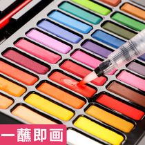 Morning Light Solid Water Color Paint Suit Fine Arts Professional Students Water Powder Painting Watercolor Painting Tool Suit Portable Water Powder Paint Box Split Color Plotter color hand-painted Getting started beginners washable
