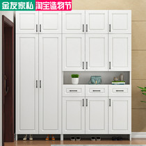 Shoe cabinet doorway minimalist modern large capacity into the door-closed cabinet integrated by wall-door hall cabinet containing lockers