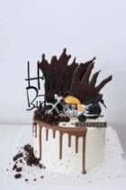 Motorcycle baking cake decoration cool motorcycle Harley model boy birthday men cake decoration