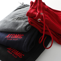  Simple mens cotton all-match terry autumn mens sports and leisure sweatpants small feet long pants mens autumn and winter tide