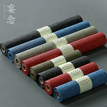 Three times Japanese cotton linen paper woven waterproof tea mat table flag Tea table mat Cloth Tea ceremony Kung Fu tea accessories