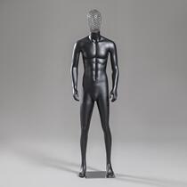 Creative props display hollow male model full body head clothing store window desk black high-end fashion Mens model