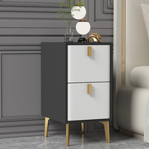 Non-installation small mini bedside table simple modern light luxury Nordic 25CM30CM super narrow leather bedside cabinet