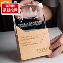 Wooden trophy custom creative award t cup medal Sports competition Team custom trophy free lettering