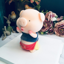 Shaking sound Net red 3D three-dimensional slug pig mousse cake silicone mold drooling pig tuk mouth