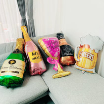 Bar layout birthday Party Party large wine bottle beer mall opening champagne KTV celebration aluminum balloon